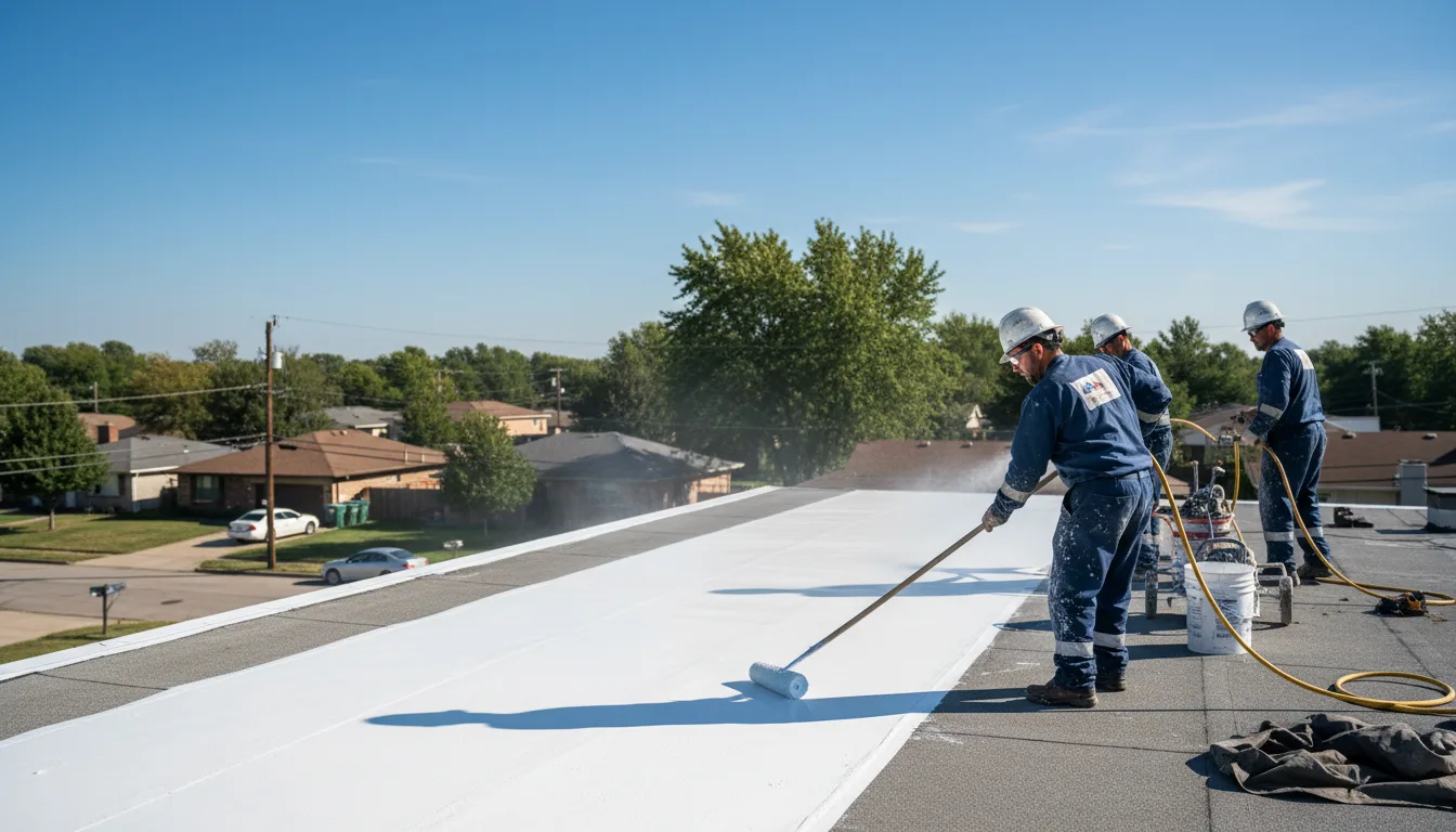 Commercial roof coating in Lake Zurich, IL near me